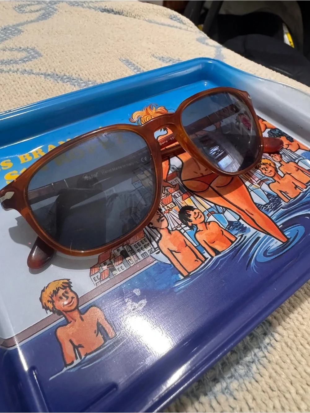 Persol Brown Frame Sunglasses with Dark Lenses - Men or Women’s Sunglasses